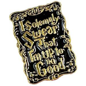 Solemnly Swear Tablet Lapel Pin No Good Gothic Brooch Badge Accessories Enamel